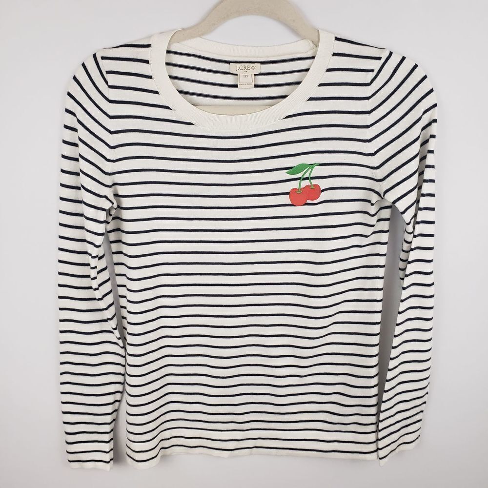 𝅺J.CREW Factory Striped Cherry Lightweight Size XXS